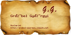 Grébel Györgyi névjegykártya