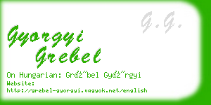 gyorgyi grebel business card